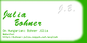 julia bohner business card