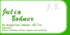 julia bohner business card